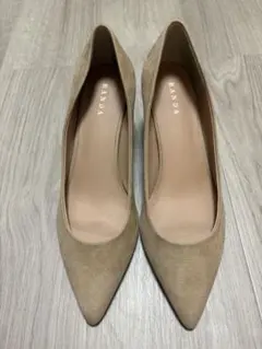K*o様 RANDA ベージュ ポインテッドトゥ パンプス 24.0cm