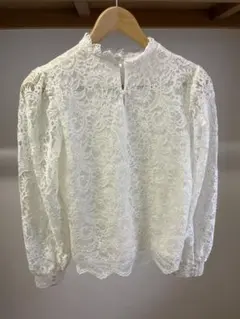 レースブラウス 白 Mサイズ