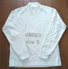 UNIQLO ハイネックカットソー S ホワイト