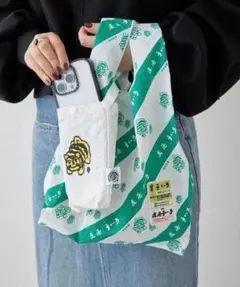 イアパピヨネ　虎屋ういろ×ear　エコバッグ（グリーン）のサムネイル