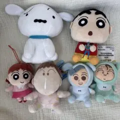 クレヨンしんちゃん　ぬいぐるみ　マスコット　6点セット