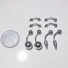 ［新品 未使用］16G ボディピアス 8個セット