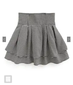 GRL グレイル インパン裏地付き千鳥柄フレアミニスカート