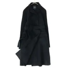 23AW✨セオリー　リバーコート　ベルテッド　カシミヤ　ブラック　P
