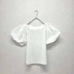 イーハイフンワールドギャラリー ブラウス チュニック トップス 半袖 白 フリー