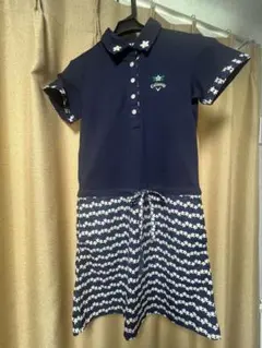 Callaway ネイビー ポロワンピース S