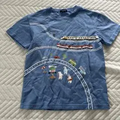 クレードスコープ 半袖Tシャツ 130 乗り物 シロクマ　ブルー