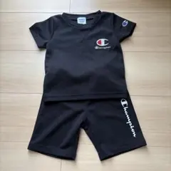 Champion 黒 メッシュ Tシャツ・ショートパンツセットアップ