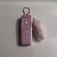 ハローキティ ストラップ ピンク ガラケー風フォトホルダー