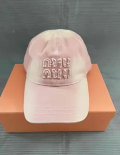 miu miu ストライプ ベースボールキャップ - メルカリ