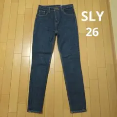 SLY スライ ジーパン スキニー デニムパンツ 濃紺 26サイズ