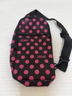 【美品】JENNI ドット柄 ボディバッグ 黒/ピンク