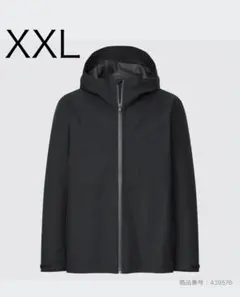美品　UNIQLO ブロックテックパーカー　3Dカット　ブラック　XXL