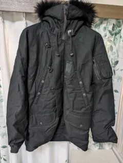 お*ん様 AVIREX TYPE N-3B ブラックミリタリージャケット　L