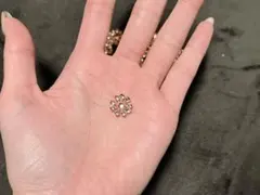 ローズゴールド 花形金属パーツ