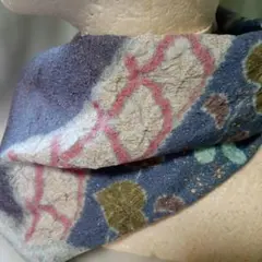 着物リメイク　辻が花　絞り染め　スヌード　No19