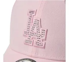 ニューエラ　9FORTY ラインストーン ロサンゼルス　ドジャース ピンク