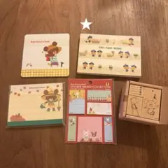 くまのがっこう メモ帳 付箋 スタンプ コースター