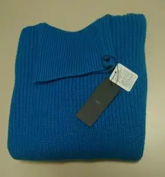 HARE(ハレ) アゼ編みタートルニット ブルー系