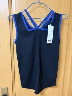 AZUL BY MOUSSY リブタンクトップ ブラック ブルーのサムネイル