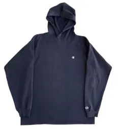 Champion ネイビー フード付きパーカー