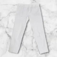 【ユニクロ】67cm 白 ストレッチ アンクルパンツ クロップドパンツ