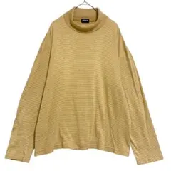 UNIQLO ユニクロ　タートルネック ボーダー 長袖カットソー　L