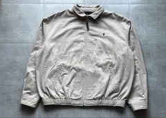 90s ポロラルフローレン　スイングトップ　ベージュ　Lサイズ　裏地チェック