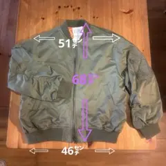 AZUL BY MOUSSY MA1 ブルゾン　カーキ×オレンジ