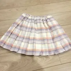 プリーツスカート 制服風 150 ギャル チェックスカート