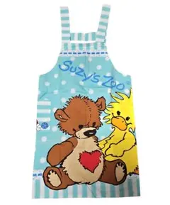 スージーズー エプロン M～Lサイズ 袖なし 保育士 ドットキャラクター