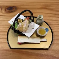 ぷちサンプル　天ぷら御膳　和食三昧シリーズ　ミニチュア　リーメント
