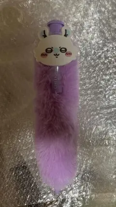 ちいかわ モモンガ ファー　ボールペン パープル