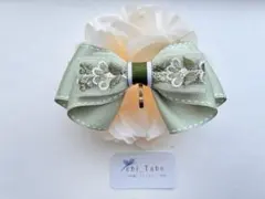 182✳︎組み合わせ対象外✳︎インド刺繍リボンポニーフック♡