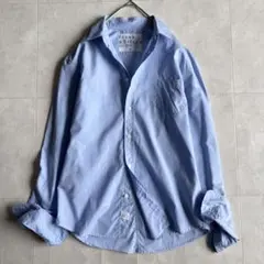 Frank&Eileen チェック柄コットンシャツ 水色 USA製 M相当