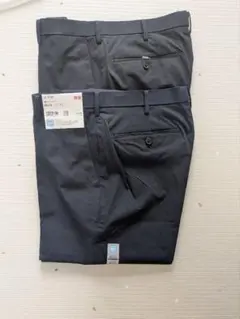 【未使用】ユニクロ 感動パンツライト W82×L73 2色 ネイビーブラック