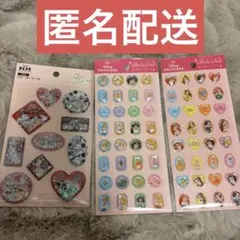 ディズニープリンセス ストーンシール 2点と101匹わんちゃんウォーターシール