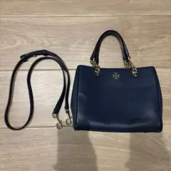 Tory Burch 2way ショルダーバッグ ブルーネイビーのサムネイル