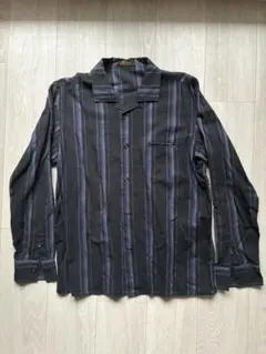 Celt&Cobra 黒青ストライプ 長袖シャツ Mのサムネイル