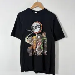 2010s ビンテージ 鬼滅の刃 半袖 Tシャツ XL 黒 竈門炭治郎 キャラ 