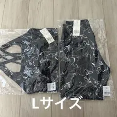 【新品】SUKALA LAVAラインフラワープリントブラトップレギンスLサイズ
