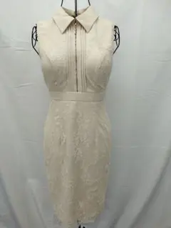 ローブドフルール　フロントジッパー　ノースリーブ　キャバドレス