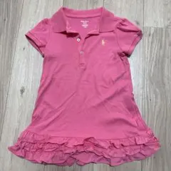 ポロ・ラルフ・ローレン フリル付きポロシャツワンピース ピンク