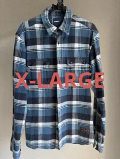 XLARGE チェックシャツ 古着 中厚手