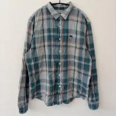 Hurley チェックシャツ 長袖 柄 ビッグサイズ XL 青 綿混 カジュアルのサムネイル