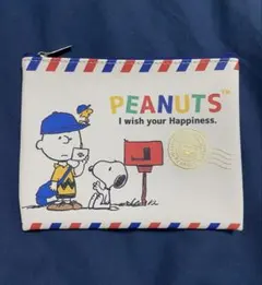 スヌーピー SNOOPY PEANUTS フラットポーチ
