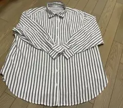 coca ストライプシャツ　グレー