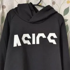 ASICS ブラック パーカー メンズ　Mサイズ