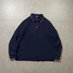 POLO SPORT ラルフローレン 長袖ポロ L ネイビー 鹿の子 USAタグ