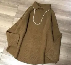 １回着美品　セオリー　22AW MOVING LINE ニット　ブラウン　S